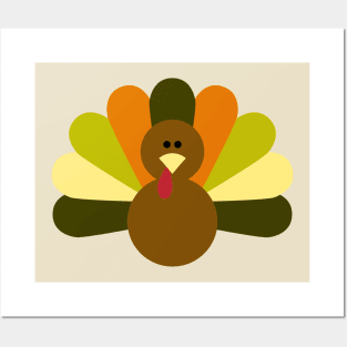 Thanksgiving Turkey with seasonal colors Posters and Art